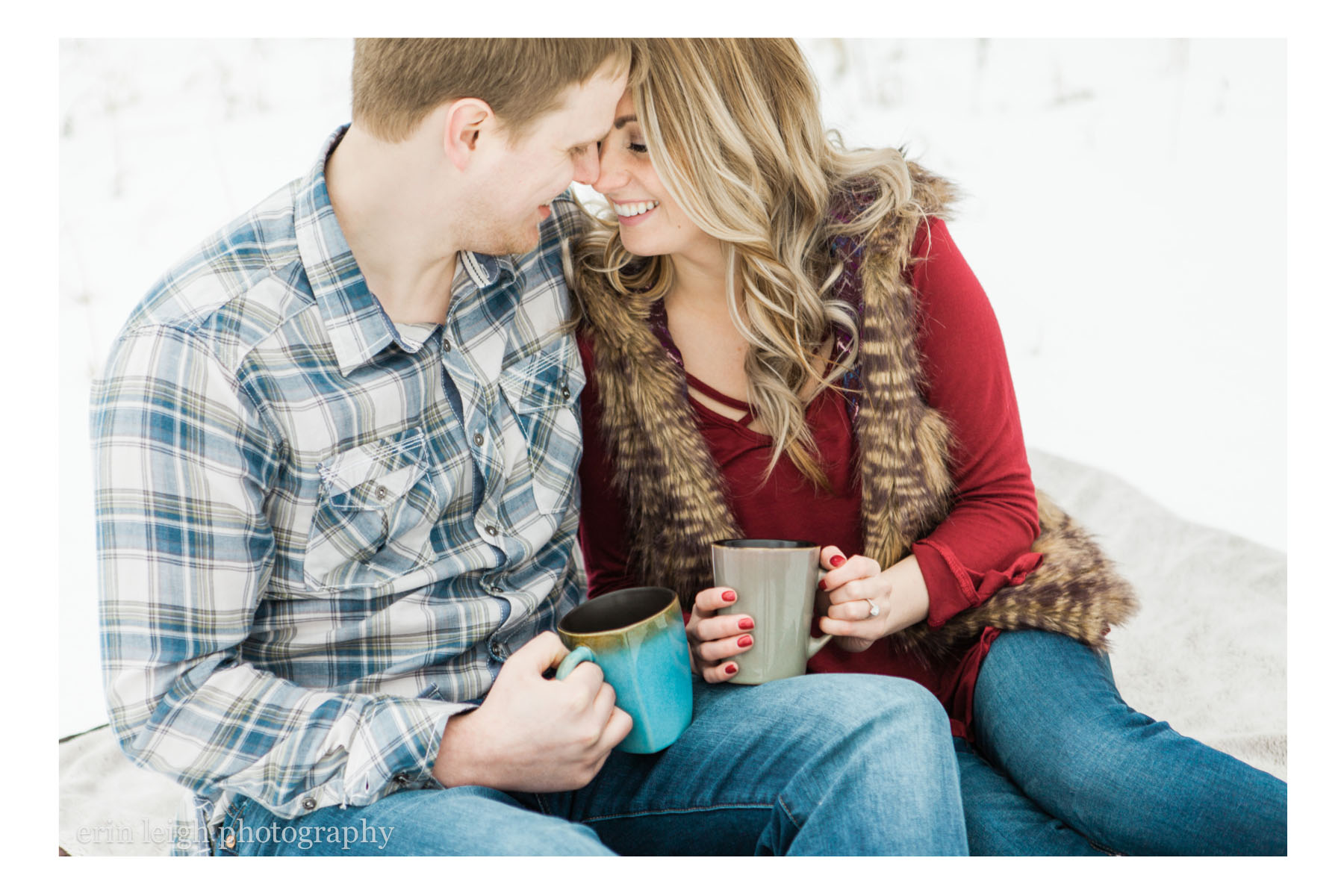 winter engagement photography session