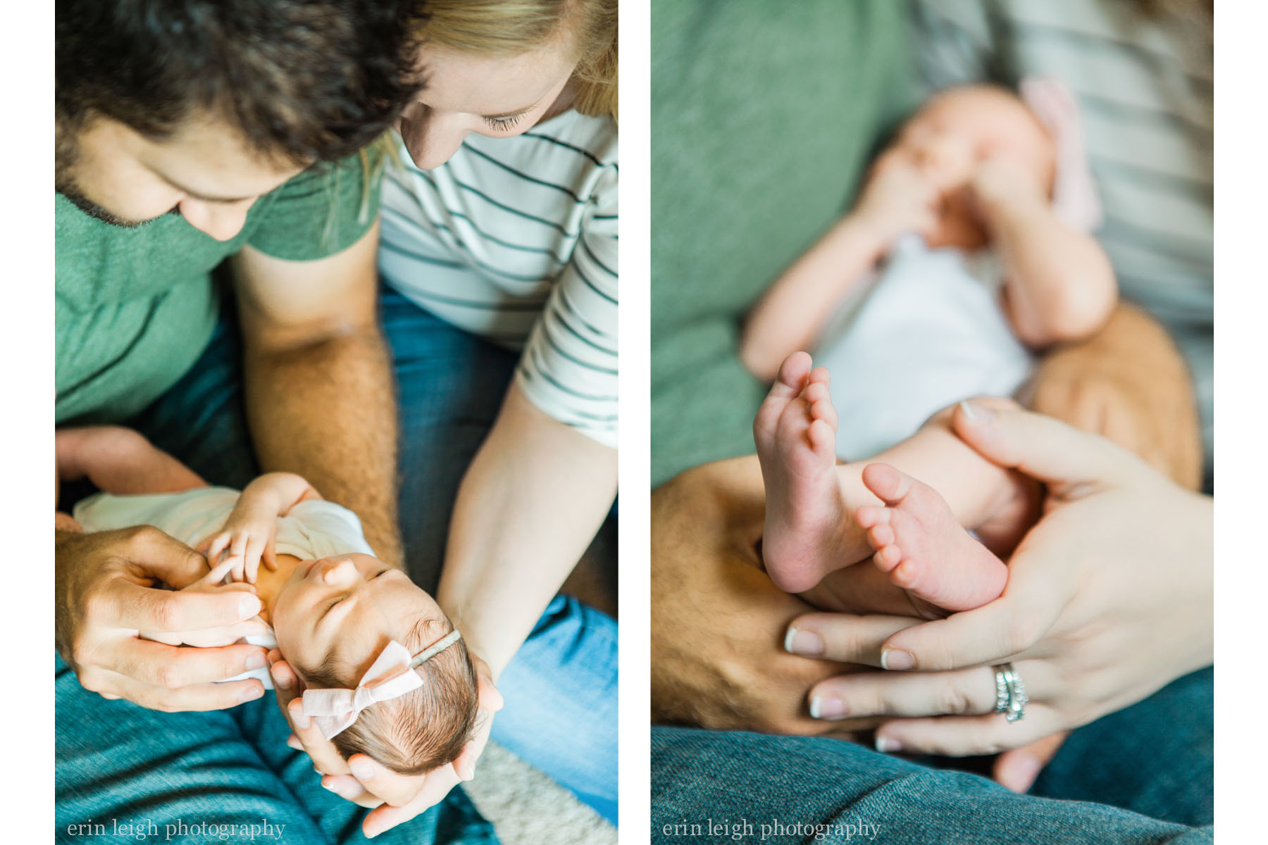 in home newborn family photography session